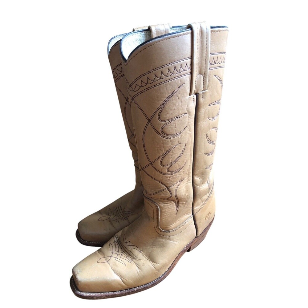 Vintage Men's Frye Western Cowboy Boots Size 10 D Banana Campus 2242 Made in USA